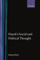 Hayek's social and political thought /
