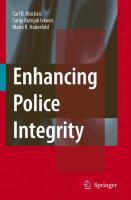 Enhancing police integrity