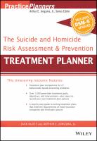 The suicide and homicide risk assessment & prevention treatment planner, with DSM-5 updates