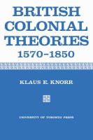 British Colonial Theories 1570-1850.