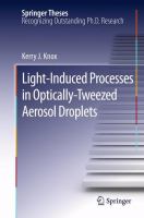 Light-Induced Processes in  Optically-Tweezed Aerosol Droplets