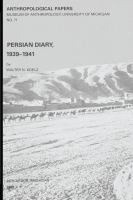 Persian diary, 1939-1941 /