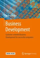 Business Development Customer-oriented Business Development for successful companies /