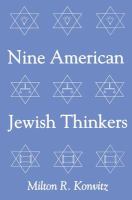 Nine American Jewish thinkers /