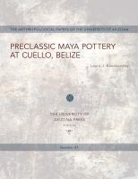 Preclassic Maya pottery at Cuello, Belize /