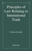 Principles of law relating to international trade