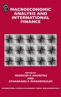 Macroeconomic Analysis and International Finance.