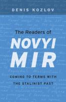 The readers of Novyi Mir : coming to terms with the Stalinist past /