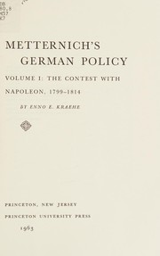 Metternich's German policy.