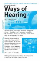 Ways of Hearing.