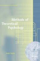 Methods of theoretical psychology