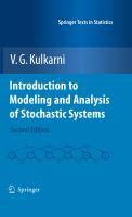 Introduction to Modeling and Analysis of Stochastic Systems