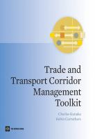 Trade and transport corridor management toolkit