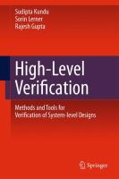 High-level verification methods and tools for verification of system-level designs /