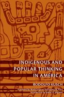 Indigenous and popular thinking in América