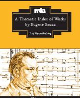 A Thematic Index of Works by Eugene Bozza.
