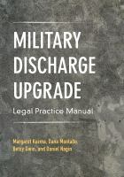 Military Discharge Upgrade Legal Practice Manual.