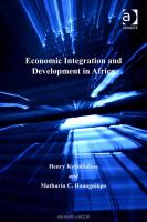 Economic integration and development in Africa