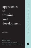 Approaches to training and development