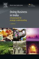 Doing business in India a framework for strategic understanding /