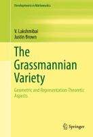 The Grassmannian Variety Geometric and Representation-Theoretic Aspects /