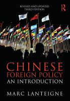 Chinese foreign policy an introduction /