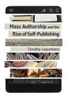 Mass authorship and the rise of self-publishing /