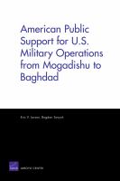 American public support for U.S. military operations from Mogadishu to Baghdad