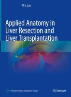 Applied Anatomy in Liver Resection and Liver Transplantation