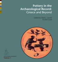 Pottery in the Archaeological Record : Greece and Beyond.