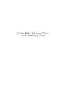 Property rights, indigenous people and the developing world issues from aboriginal entitlement to intellectual ownership rights /