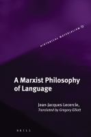 A Marxist Philosophy of Language.