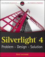 Silverlight 4 problem, design, solution /