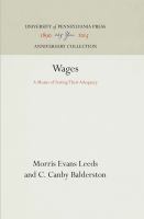 Wages : a Means of Testing Their Adequacy /