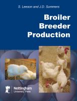 Broiler Breeder Production.