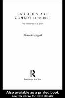 English stage comedy, 1490-1990 five centuries of a genre /