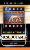 Historical dictionary of Mesopotamia