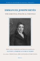 Emmanuel Joseph Sieyès : The Essential Political Writings.