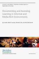 Documenting and assessing learning in informal and media-rich environments