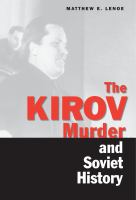 The Kirov murder and Soviet history /