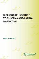 Bibliographic guide to Chicana and Latina narrative