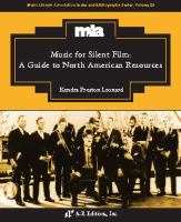 Music for silent film : a guide to North American resources /