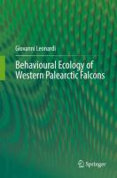 Behavioural Ecology of Western Palearctic Falcons