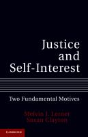 Justice and self-interest : two fundamental motives /