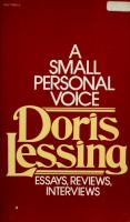 A small personal voice : essays, reviews, interviews /