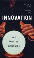 Innovation, the missing dimension