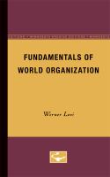 Fundamentals of world organization.