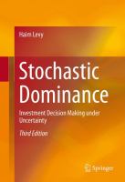 Stochastic Dominance Investment Decision Making under Uncertainty /