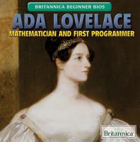 Ada Lovelace mathematician and first programmer /