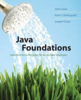 Java foundations : introduction to program design & data structures /
